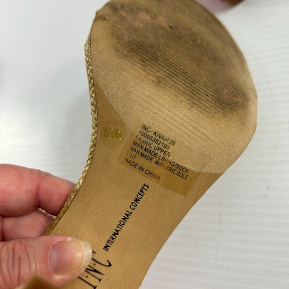 INC International Concepts Womens Sandals Size 8.5 M Open Toe Ankle Strap Kivah - Picture 7 of 8